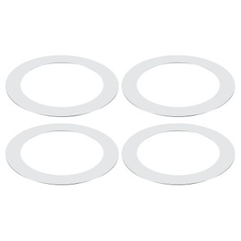 PATIKIL Goof rings inner diameter 3.98 inches, outer diameter 5.51 inches, 4 pieces metal Goof rings cover for recessed spotlights, ceiling and wall lamps, lighting, downlight, LED, matt chrome-plated