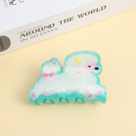 Doggie Shape Hair Claw Clip Colorful Animal Non-Slip Hair Accessories 3" for Medium Thin Hair Women Girls