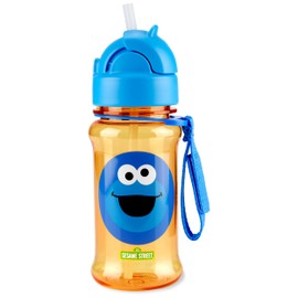 Skip Hop x Sesame Street Toddler Sippy Cup with Straw, Straw Bottle, 12 oz, Cookie Monster