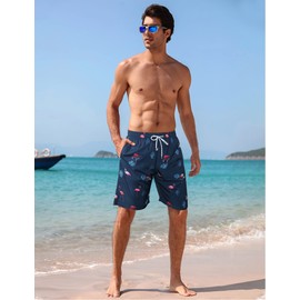 APTRO Men's Swim Trunks Quick Dry Bathing Suit Swimwear Beach Shorts HW019 Flamingo 1XL