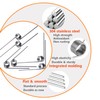 Qrity 10pcs 304 Stainless Steel Small Torsion Spring, Straight Torsion