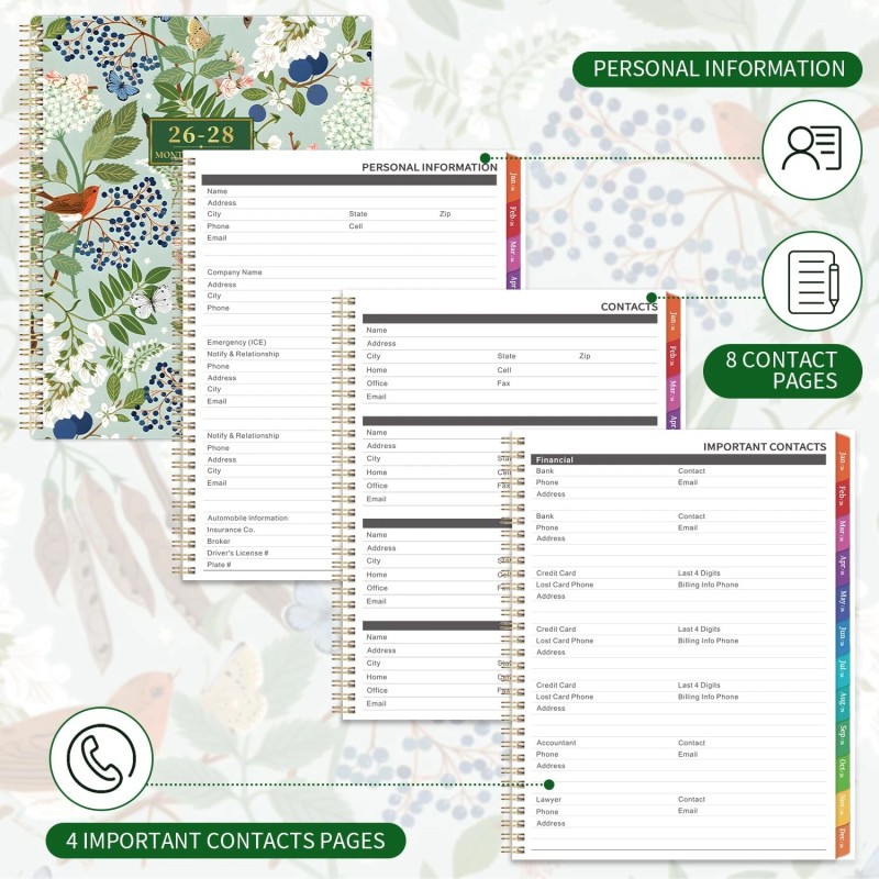 Vondafe 2026-2028 Monthly Planner/Calend
