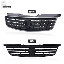 Perfit Liner New Replacement Parts Front Chrome Gray Grille Grill With chrome insert molding Compatible With2005-2006 Nissan Altima Fits NI1200213 62070ZB000