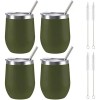 12 oz Double Wall Insulated Stainless Steel Wine Tumblers Blanks