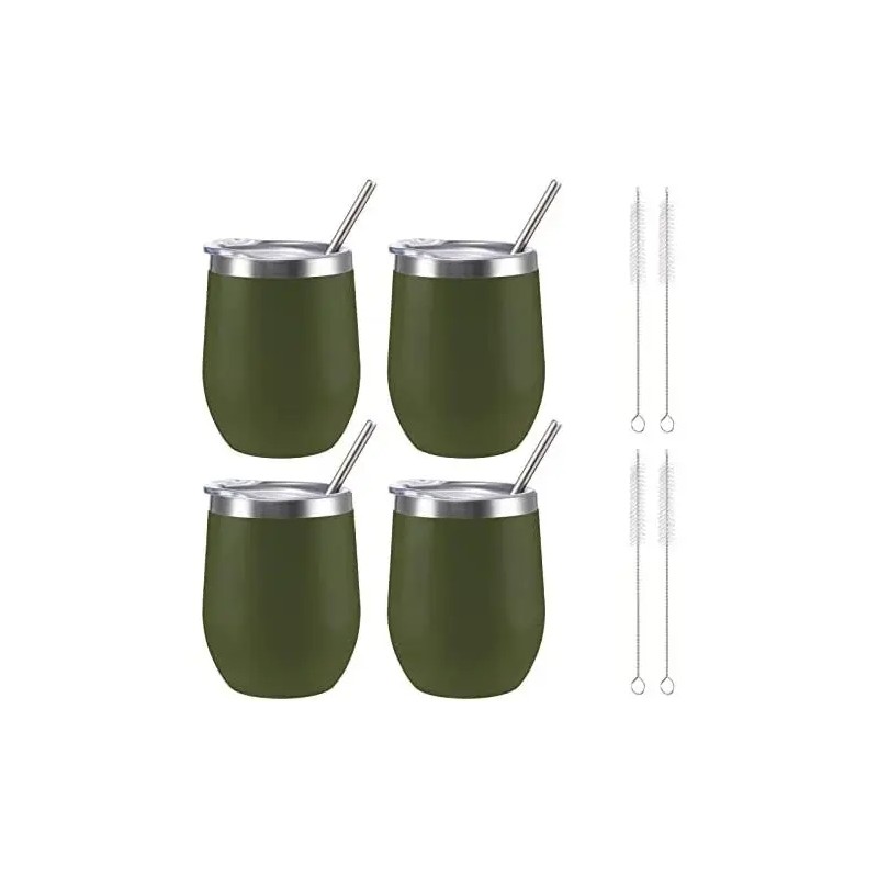 12 oz Double Wall Insulated Stainless Steel Wine Tumblers Blanks
