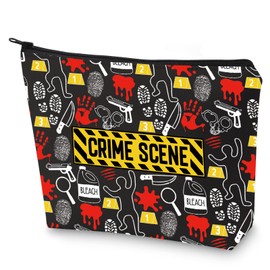 WZMPA Crime Scene Investigation Makeup Bag Forensic Science Gift Criminologist Survival Kit Crime Scene Merchandise (Crime Scene BL)