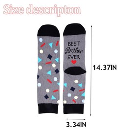 Brother Gifts from Sister Brother in Law Birthday Christmas Presents for Stepbrother Gift for Men Boys Socks Little Big Bro Sock Gift for Sibling Family