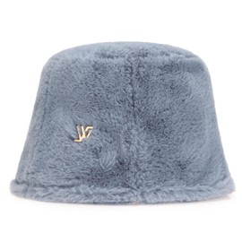 Eco Fur - Sombrero de cubeta de azúcar, Azul, Small-Medium