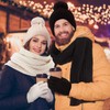 Liitrsh 12 Pcs Women Beanie Scarf Gloves Sets Knitted Beanie