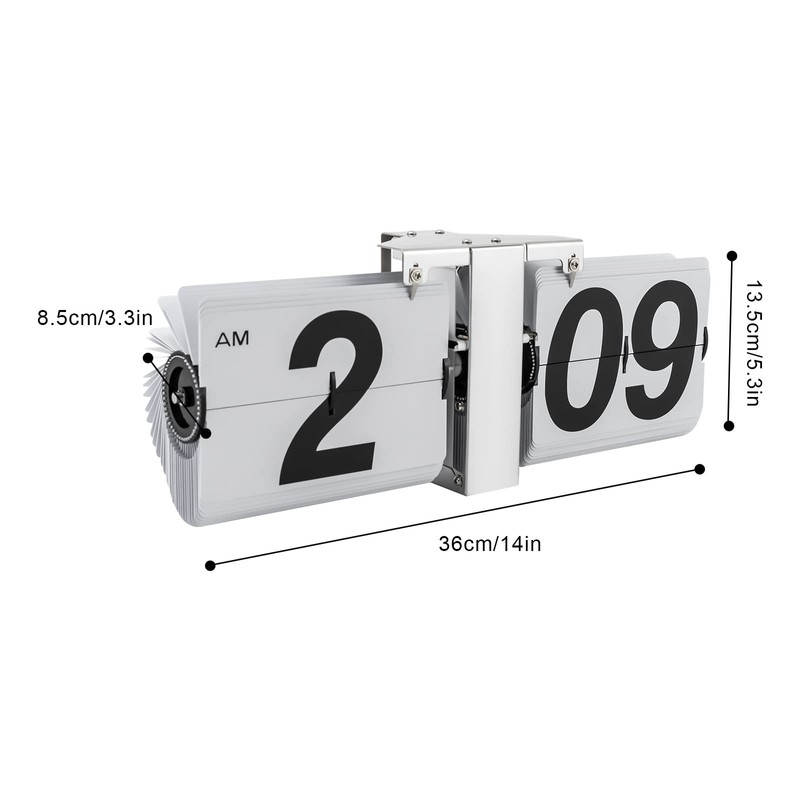 CeRaBuRET Flip Clock with High Accuracy, Retro Style Flip Desk