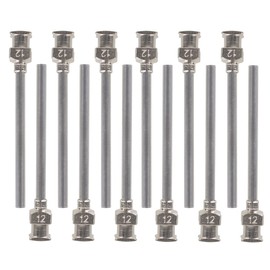 12pcs 1.5" 12Ga Stainless Steel Dispenser Dispensing Blunt Needle Tips for Glue