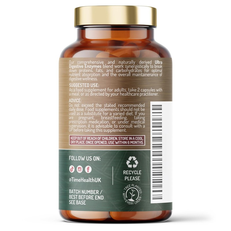 Ultra Digestive Enzymes Complex – Natural & Comprehensive 18 Enzyme