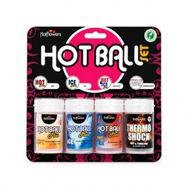 Set de aceites de masaje Hot Flowers Hot Ball (variedades calor, fro, calor y frochoque trmico 8 bolas en total) sensaciones de calor, fro, frescor y 