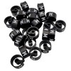 Tex-Clip Black Size Tabs, Size Label for Textiles, Size Rings