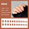【NEW ARRIVALS!】 Press on Nails French Tip Bling Coffin Short Almond Fake Nails with Designs Glue on Nails Long Glossy Gradient Medium False Nails Reusable Full Cover Thick Nail Acrylic Stick on Nails for Women Girls 24 Pcs:_044