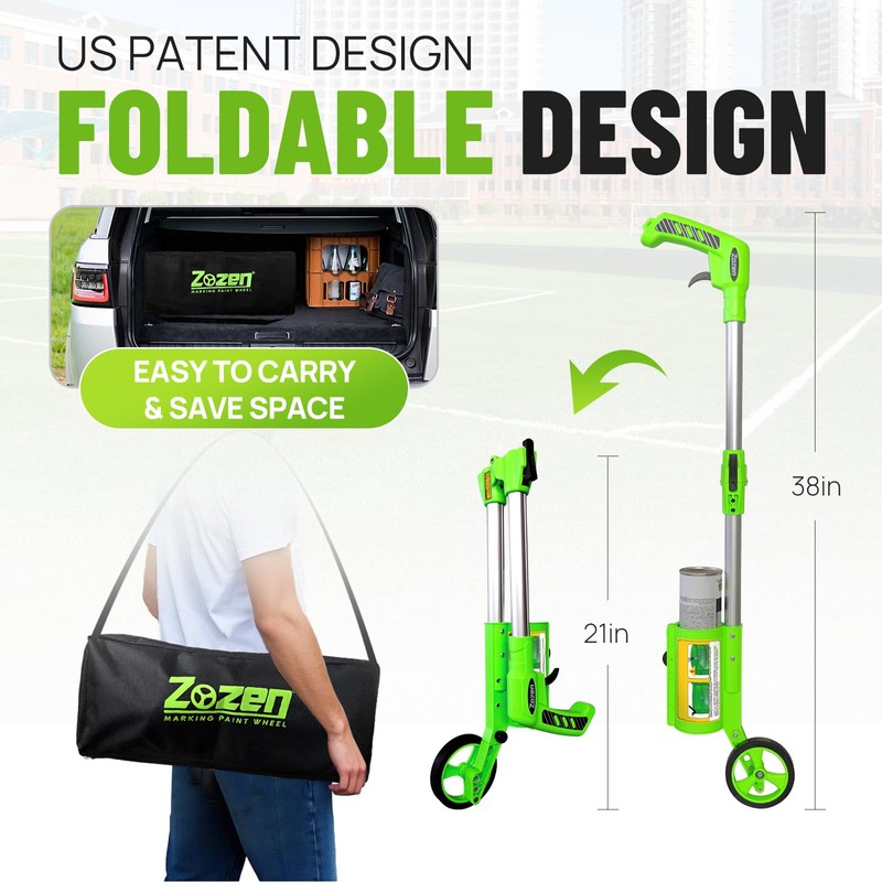 Zozen Marking Paint Wand, Foldable/with Carry Bag/Line Widths Adjustable, Paint