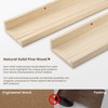 Picture Ledge Shelf, 24 inch Solid Wood Floating Shelves, Picture