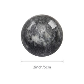 Coolrunner 2'' Marble Dark Grey Baoding Balls Chinese Health Stress Relieve Hand Exercise Hand Massage Hand Balls