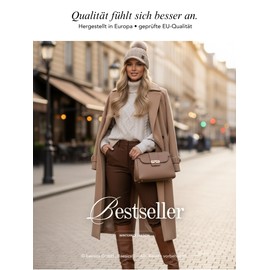 Baesics Winter Hat Cap Style Women Men - Lined Bobble Hat with Faux Fur Pompom, Knitted Hat Beanie Style, Made in EU, One Size, Warm & Elastic with Fleece Lining, black, Unit size