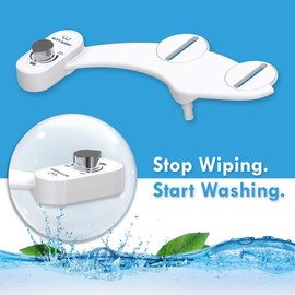BUTT BUDDY - Bidet Toilet Seat Attachment & Fresh Water Sprayer (Universal Fit & Non-Electric | Self-Cleaning Nozzle & Adjustable Pressure Control | Modern Home Bathroom Fixture)