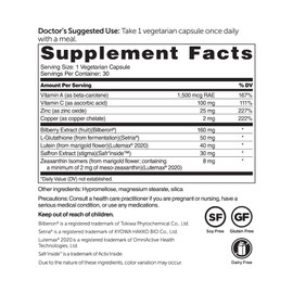 Dr. Whitaker's Vision Essentials Ultra with Lutein | Comprehensive Support with Just One Daily Pill for Macula & Retina Health, Eye Strain, Ocular Pressure, Digital Eye Fatigue, Mood Support and More