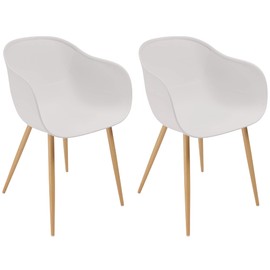 Arm Modern Chairs with Metal Legs for Living, Bedroom, Kitchen, Dining,Lounge Waiting Room, Restaurants, Cafes, Set of 2…