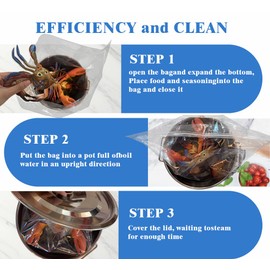 Seafood Boil Bags Large Size Boil Bag for Fish, Crab, Shrimp, and Veggies - Cooking and Storage bag (Medium)