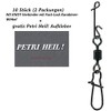 Jenzi Set: 2 Packs (10 Swivel Carabiner) Knotless Connector with