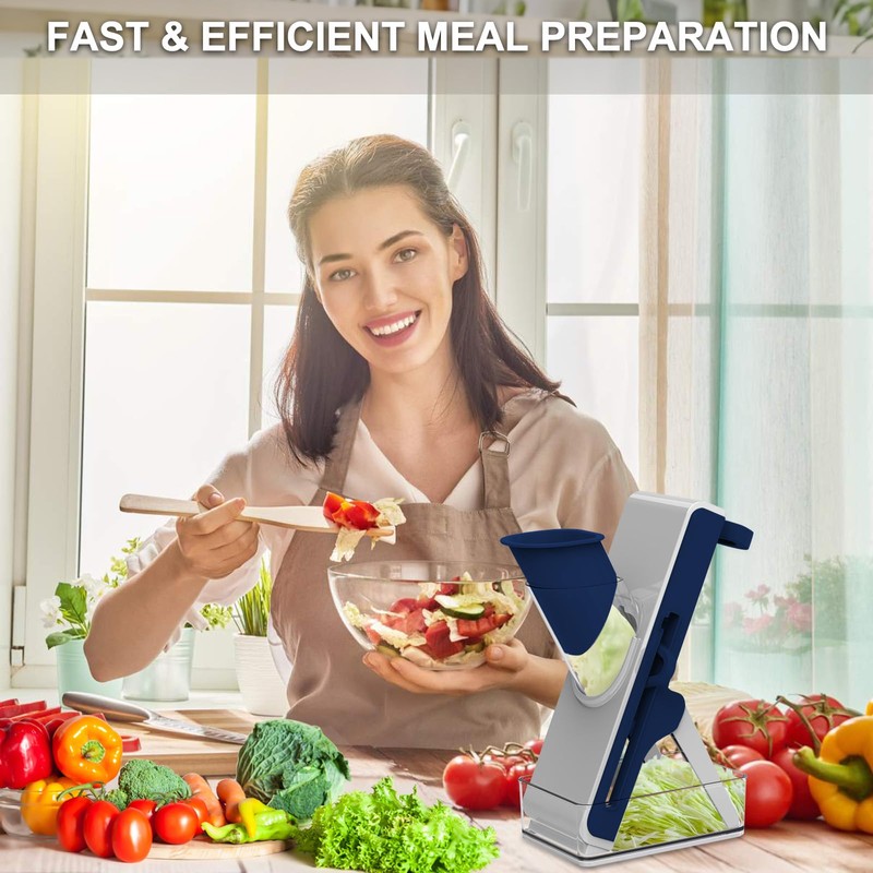Mandoline Slicer for Kitchen, Mandoline Slicer Safe Multifunctional Dicer Adjustable