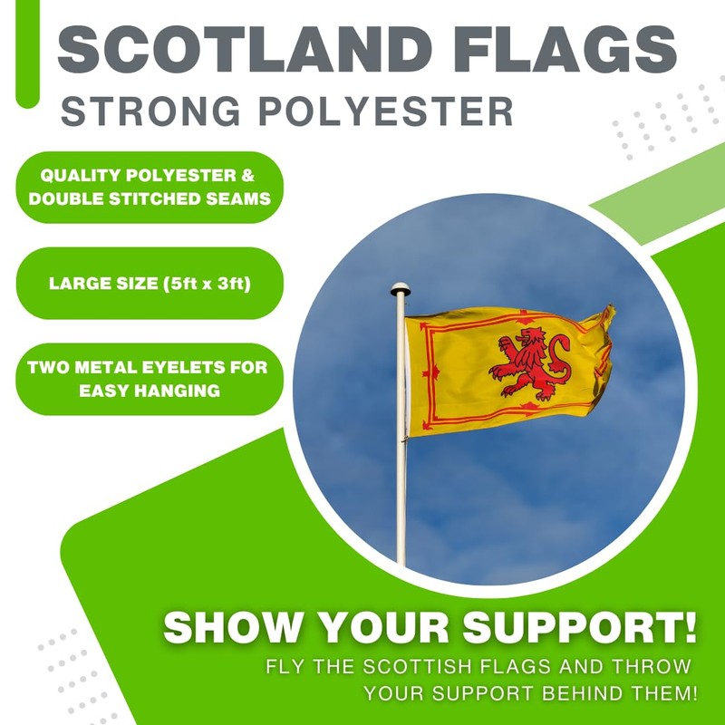 2 Pack 3ft x 5ft Scotland Flags - 91cm x
