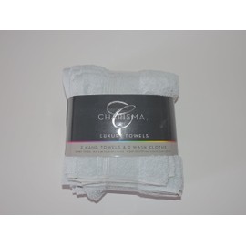 Carisma 4pk Toallas de lujo Set: 2 toallas de mano y 2 Paños, color: Pale aqua