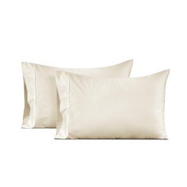 avonleigh LINENS 400 Thread Count 100% Cotton Sheet-Egret-Standard/Queen Pillow Pair,2 Piece Long Staple Combed Cotton Pillow Pair for Bed, Breathable, Supremely Soft and Silky Sateen Weave