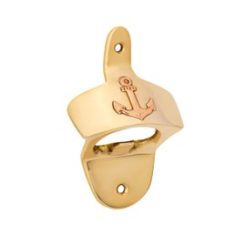 NKlaus Maritime Bottle Opener Wall Mounted Brass Solid Gold Wall Bottle Opener 1155