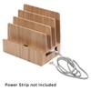 Charging Station Stand Combo with Bamboo Drawer; Extra Storage for