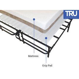 TRU Lite Bedding Non Slip Mattress Pad - Grip Pad Locks in Place - Non Slip Mat fits Platform or Futon Mattresses - Queen Size - Pad for 5' x 7' Rug