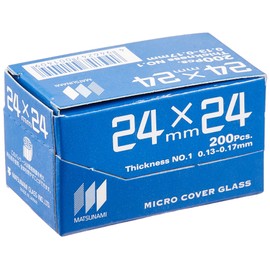 Matsunami Glass Industry C024241 Square Cover Glass, No. 1, 200 Pieces