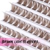 Veleasha Brown Lash Clusters 120 Pieces DIY Lash Extension D