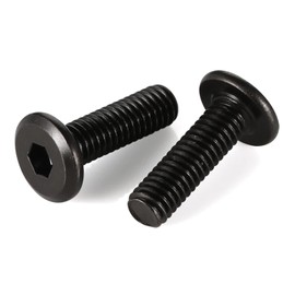 Lingtoolator Flat Head Socket Head Screw Furniture Bolts Countersunk Connector Screws, Stainless Steel 18-8 (304), Black Oxide, Fully Threaded, 25 PCS