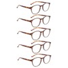 NORPERWIS 5 Pairs Reading Glasses - Standard Fit Spring Hinge