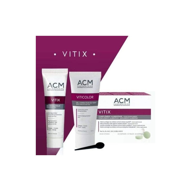 VITIX GEL REPIGMENTATION of VITILIGINOUS SKIN 50 ml. SHIP WORLDWIDE