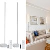 KELUOLY Modern LED Plug in Wall Sconces Set of Two,Chrome