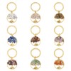 SUPERFINDINGS 18Pcs Tree of Life Keychain with Gemstone Chip Beads