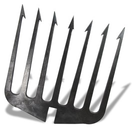 Ice Fishing Spear- Spearing Prong Harpoon Gaffs Barbed Diving Spears Gig- Made in The USA (3/16")
