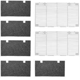 ZUDKSUY RV Air Conditioner Hood Grille Compatible with Dometic 3104928.019 RV Air Conditioner 12v Air Conditioner (2 pieces air conditioning duct grille and 5 pieces filter)