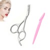 Eyebrow Trimming Scissors with Comb, Brow Master Stainless Steel Trimmer,