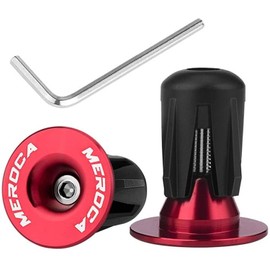 Bicycle Bike Bar End Plug Bicycle Parts Rod End Caps 1 Pair Aluminum Alloy Detachable Fitting Anti-Slip Lightweight Durable Stability (Red)