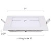 Aolyty 18W Ultra Thin LED Ceiling Panel Light 8" Recessed
