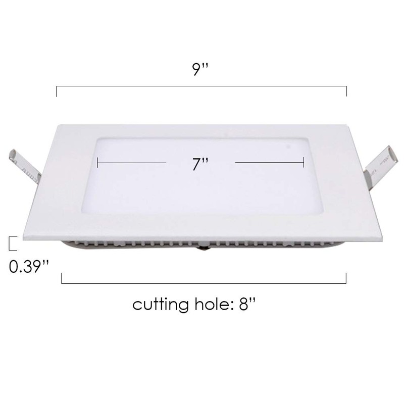 Aolyty 18W Ultra Thin LED Ceiling Panel Light 8" Recessed