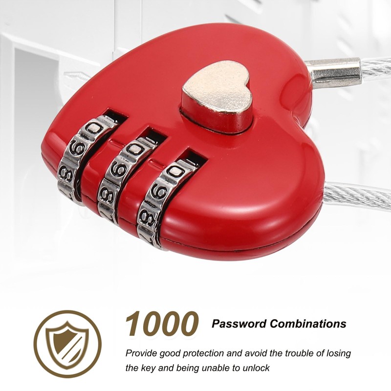 M METERXITY 1-Pack Combination Padlock, Zinc Alloy 3 Digit Password
