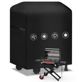 Hejo BBQ Cover 77x70x110CM, Barbeque Cover Waterproof Outdoor, Heavy Duty Large Barbecue Grill Covers, Windproof, Dustproof & UV Resistant Gas BBQ Cover, 420D Oxford Fabric Dust Cover for Grills